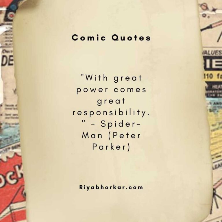 Comic Book Quotes - Riya's Blogs