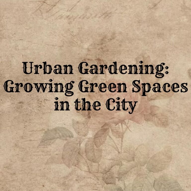urban gardening