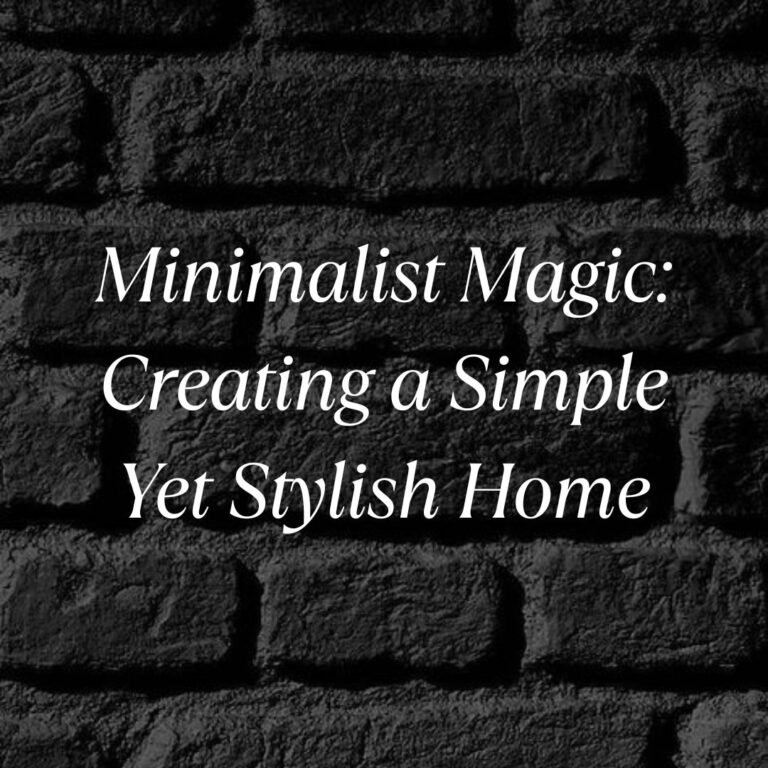 minimalist magic