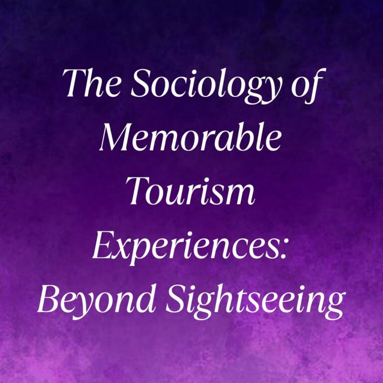 memorable tourism