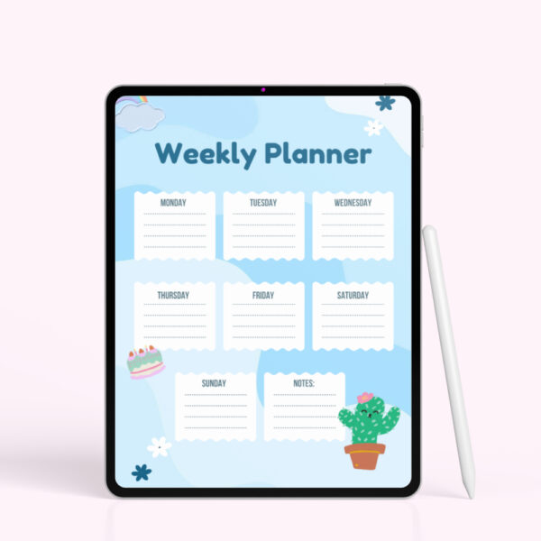 Blue At-a-Glance Weekly Planner