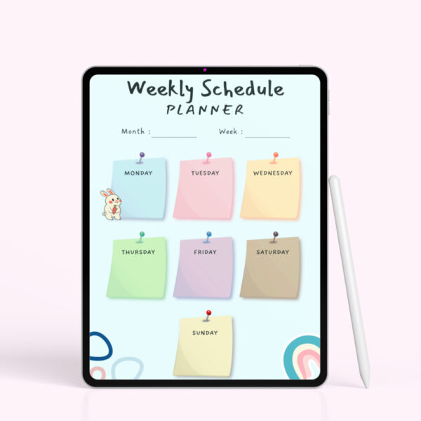 Cute Sticky-Note Weekly Planner