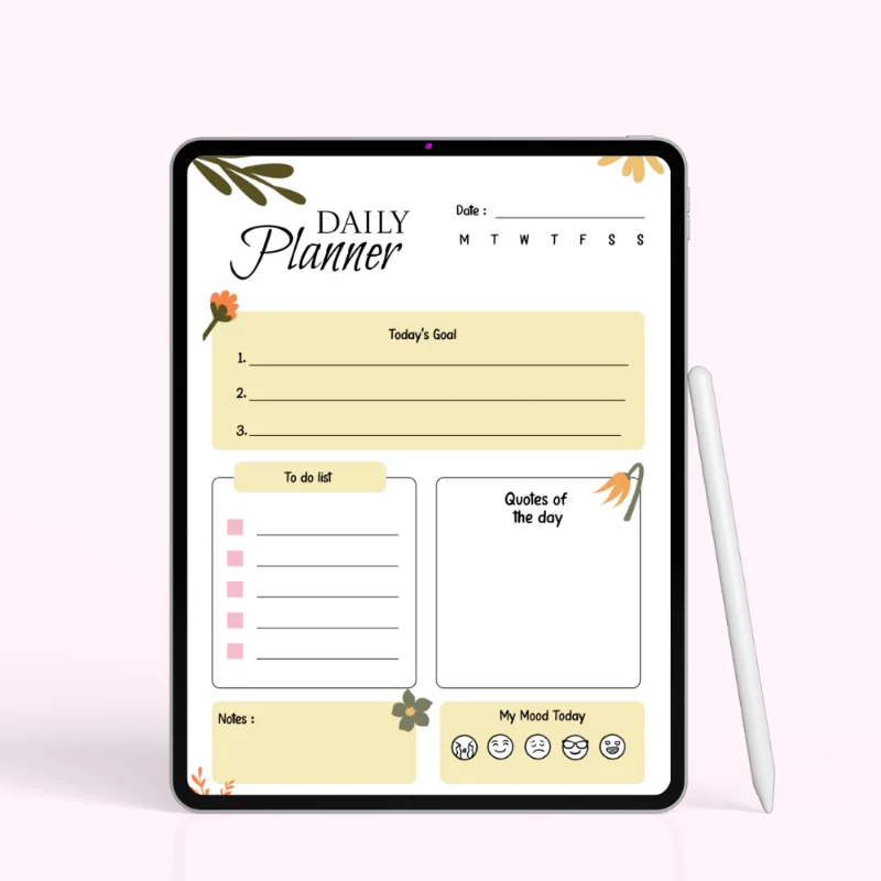 Floral Reflection Daily Planner