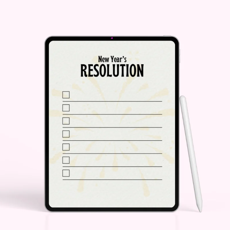 Minimal Glow New Year’s Resolution Template