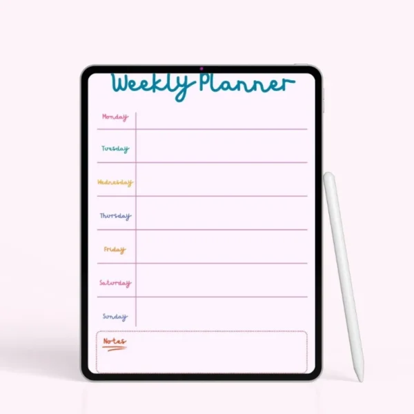 Minimal Pastel Weekly Schedule Planner - Riya's Blogs