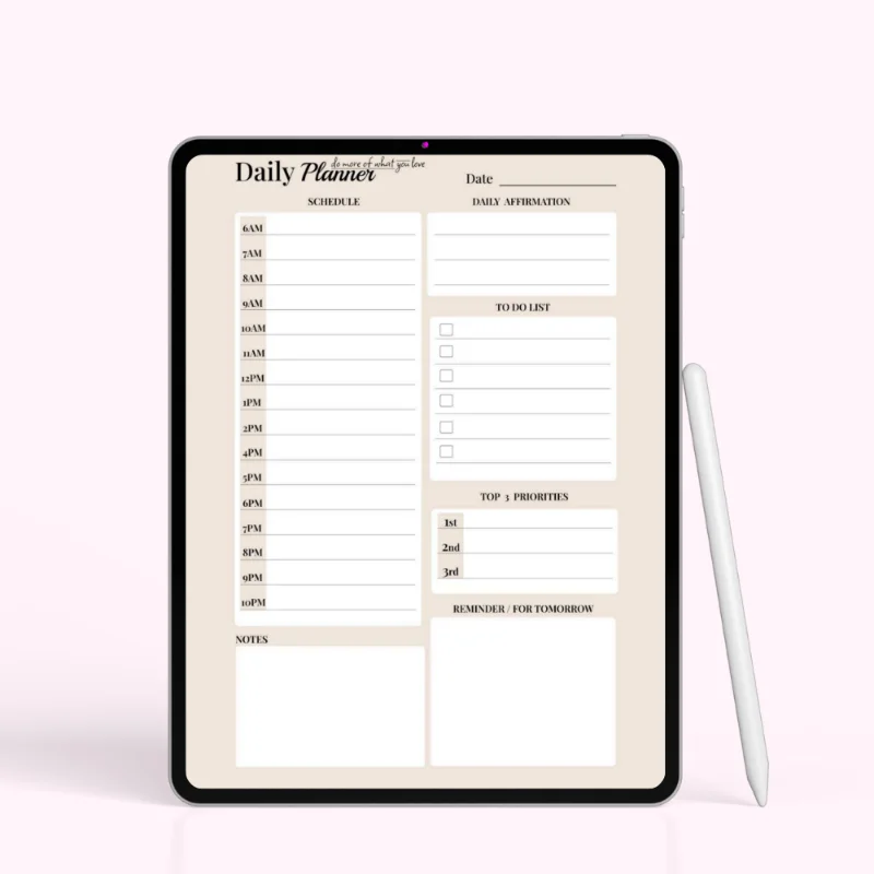 Minimalist Affirmation Daily Planner