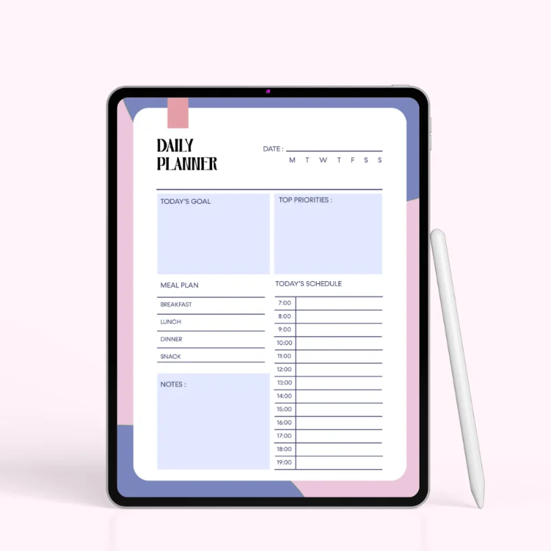 Modern Pastel Daily Planner
