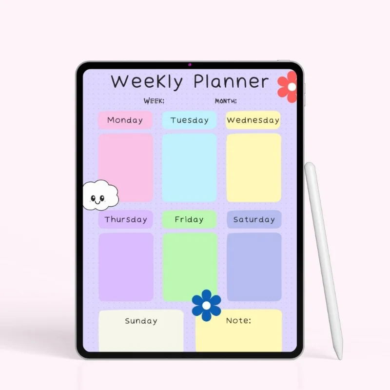 Pastel Dots Weekly Planner