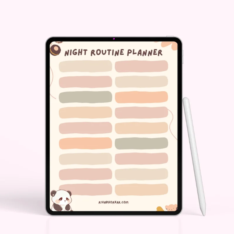 Pastel Dreams Night Routine Planner