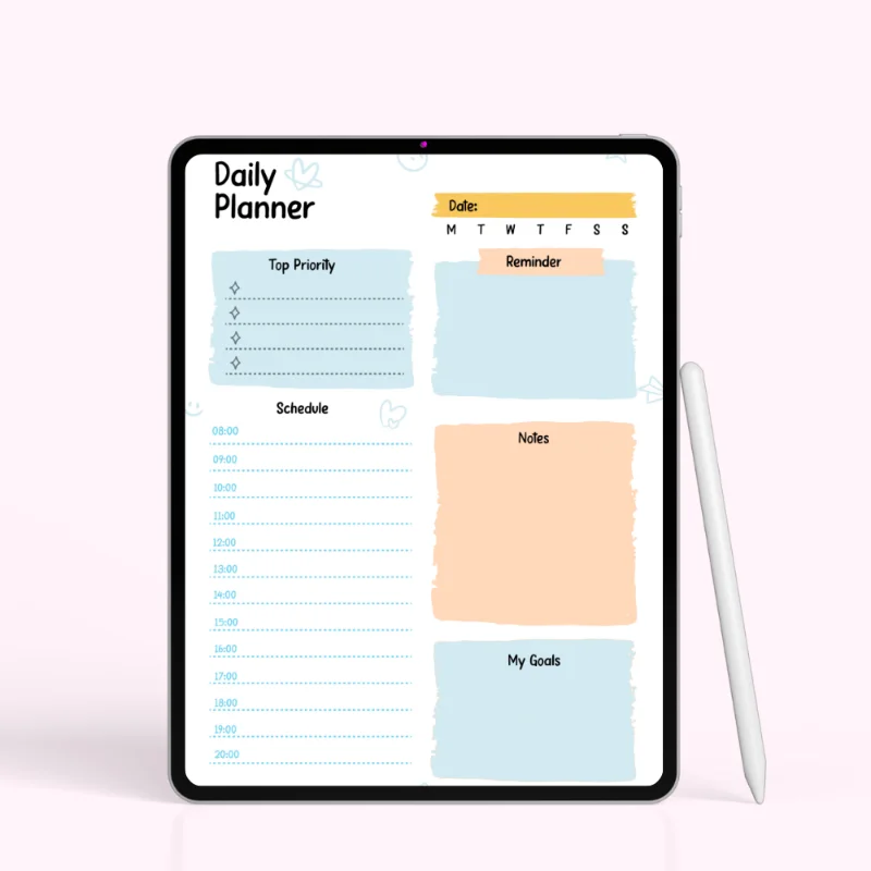 Pastel Focus Daily Planner