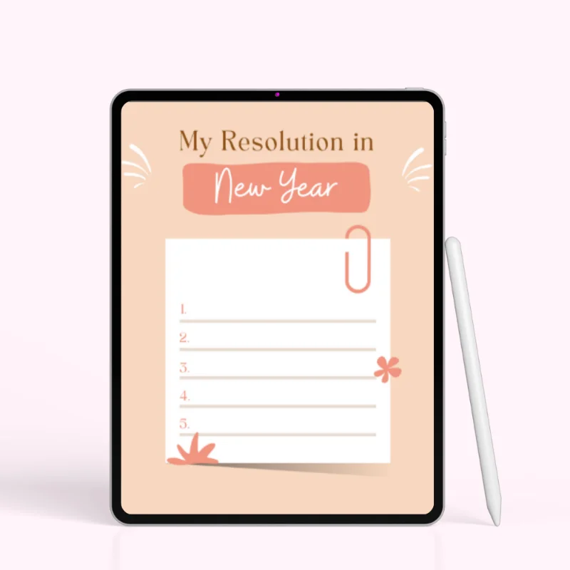 Peach Floral NY Resolution Sheet