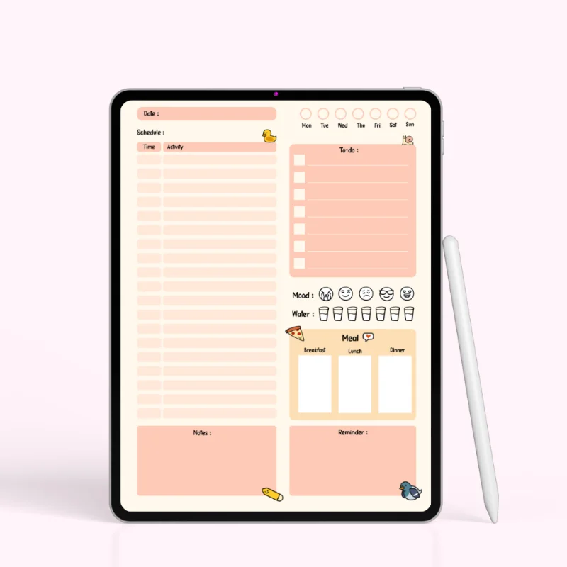 Peachy Perfect Daily Planner