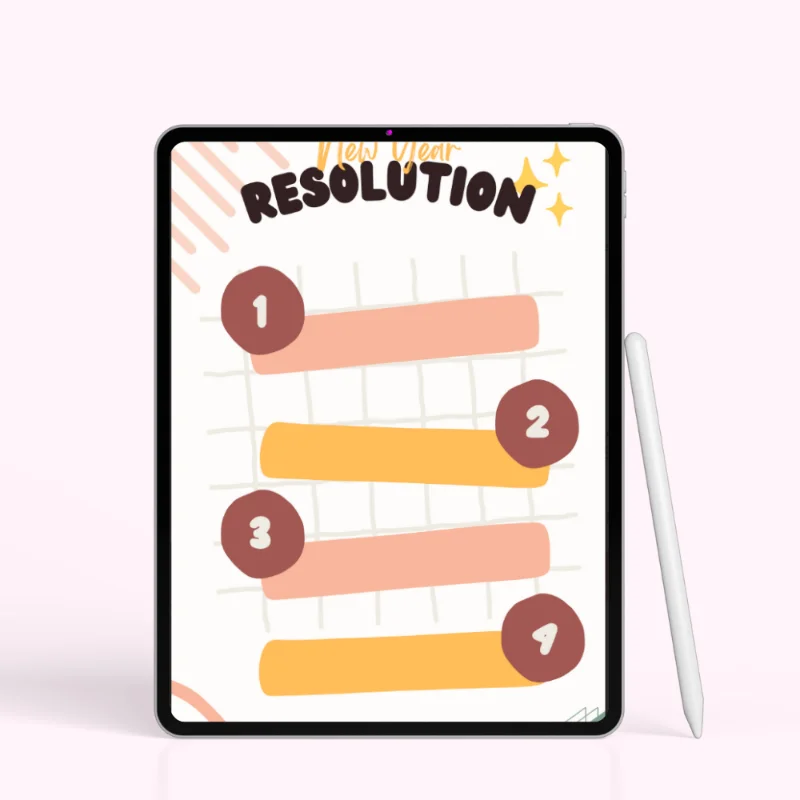 Playful Strokes New Year’s Resolution Template