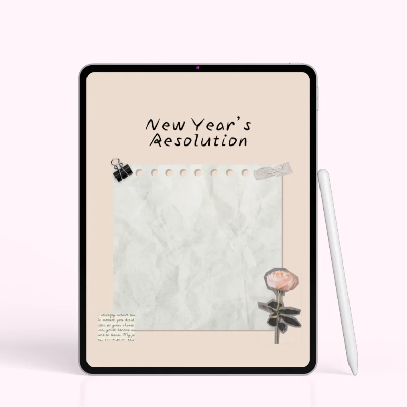 Soft Floral New Year’s Resolution Template