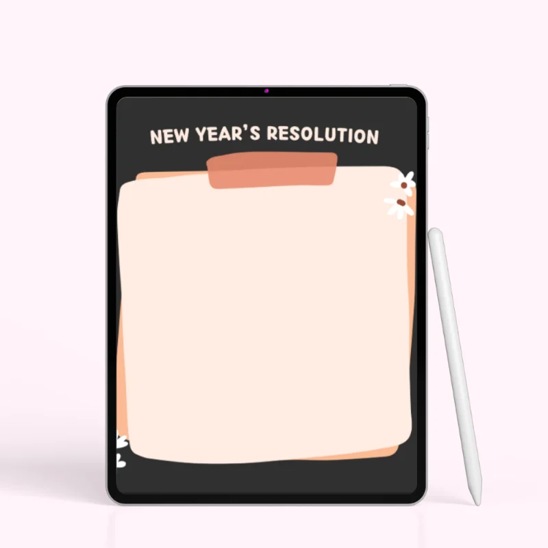Soft Petal New Year’s Resolution Printable