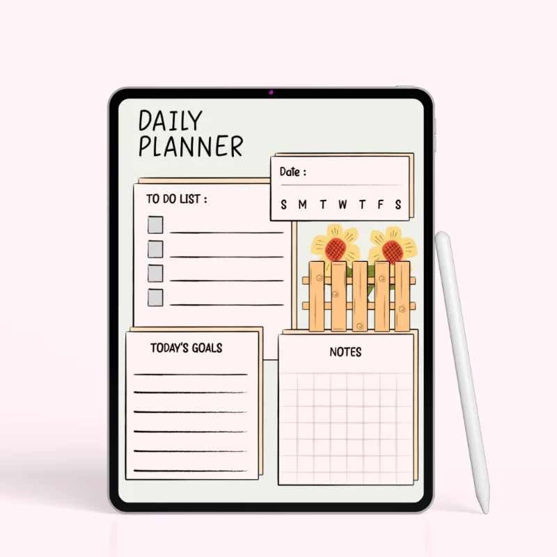 Sunflower Goals Daily Planner