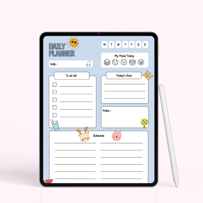 Sunny Blue Daily Planner