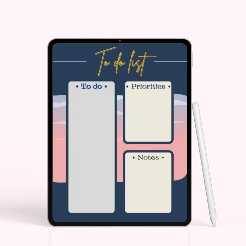 Sunset Focus To-Do Planner