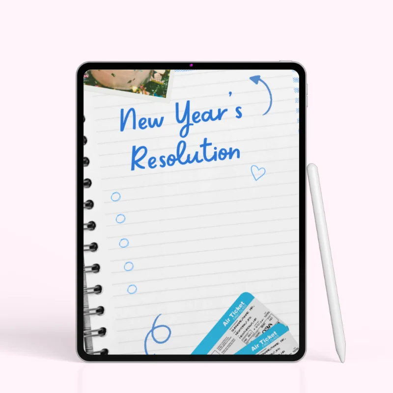Travel Dreams Notebook-Style New Year’s Resolution Printable