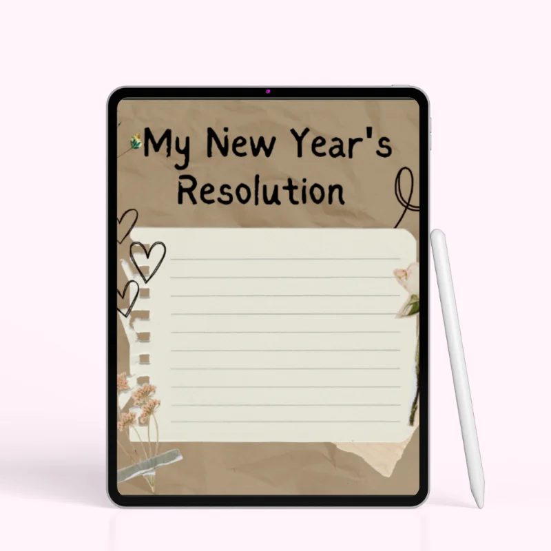 Vintage Bloom New Year’s Resolution Printable