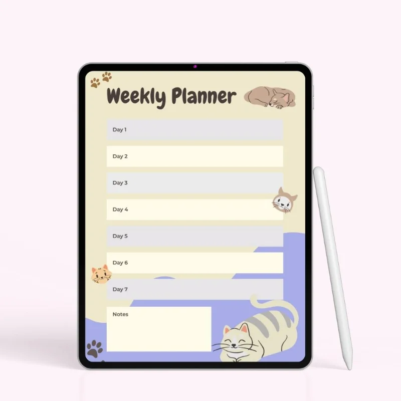 Whisker-Soft Weekly Planner (Cat Edition)