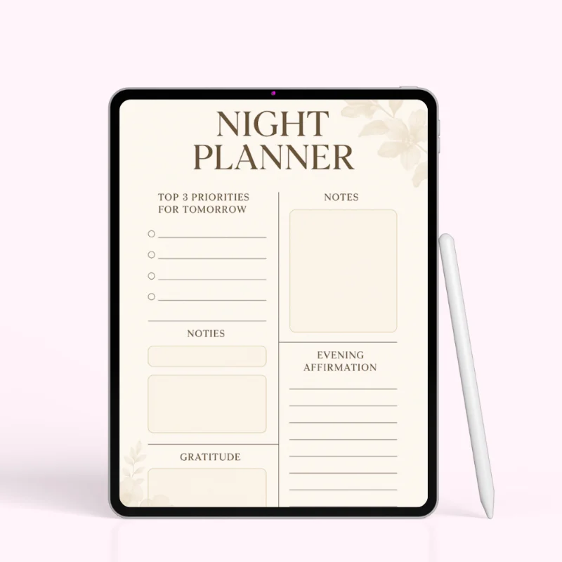 Serene Night Planner