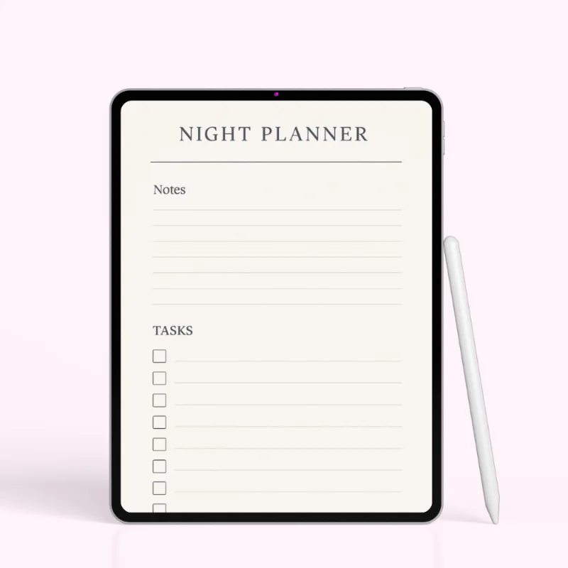 Soft Minimal Starry Night Productivity Planner