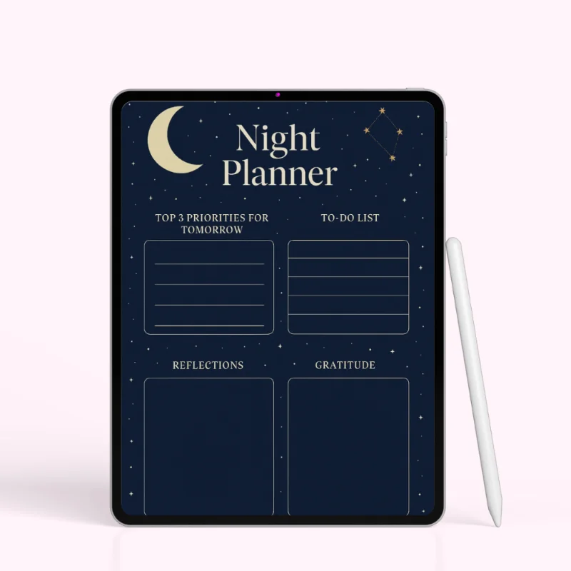 Starlit Midnight Night Planner