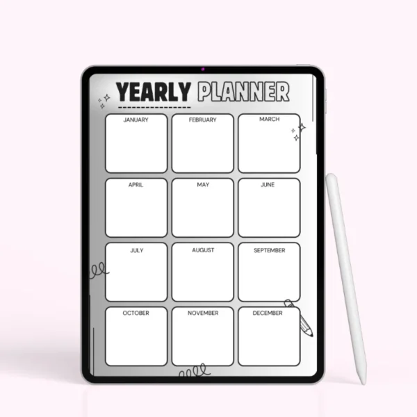 Minimal Sketch Notion Yearly Planner Template Riya's Blogs
