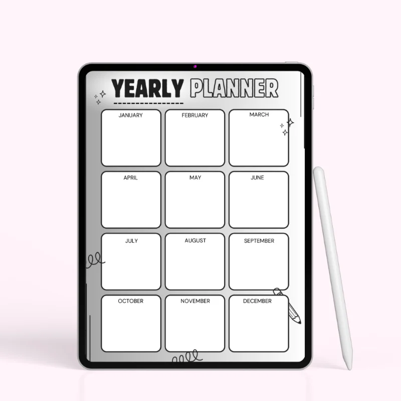 Minimal Sketch – Notion Yearly Planner Template