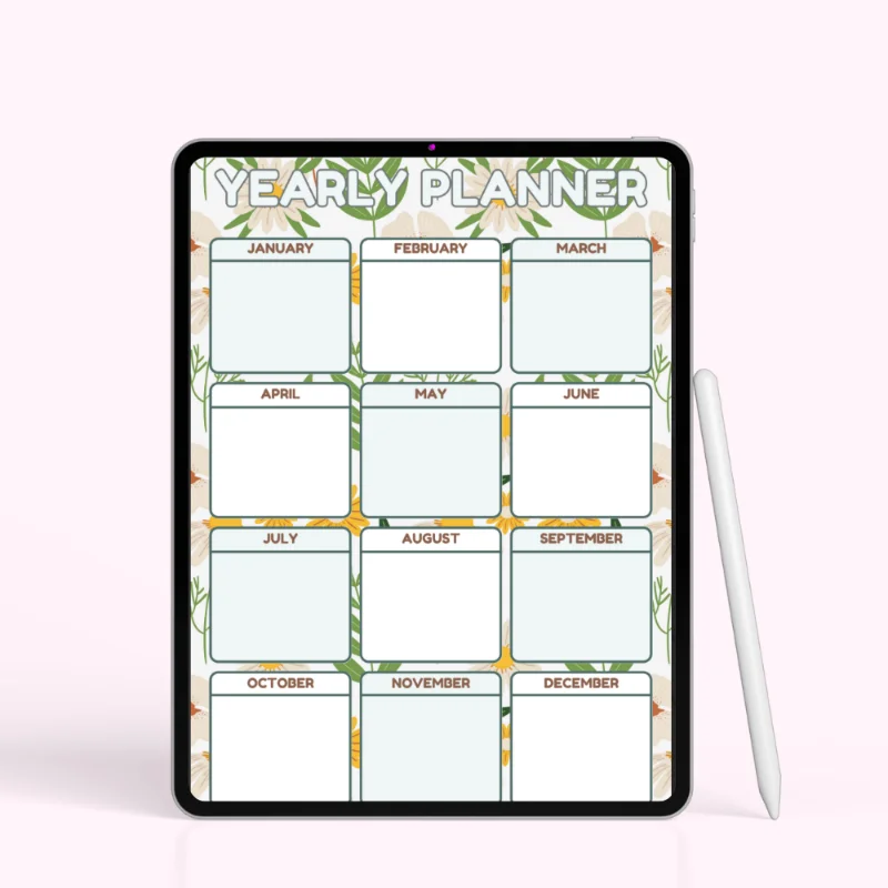 Tropical Leaf – 2026 Annual Planner Template